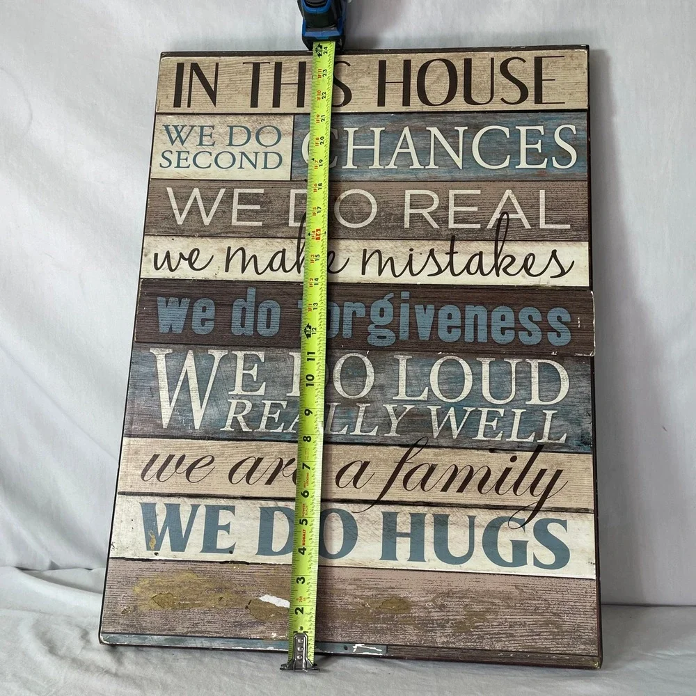In This House Wood Wall Decor‎ Sign 23x15